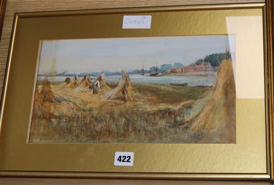 19th century, three watercolours, River landscapes, unsigned, largest 22 x 31cm